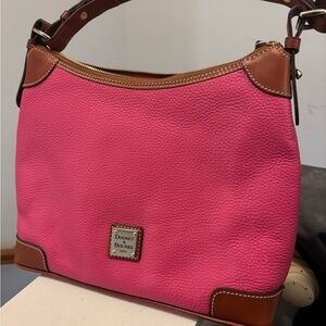 Dooney & Bourke Pink and Brown Shoulder Bag